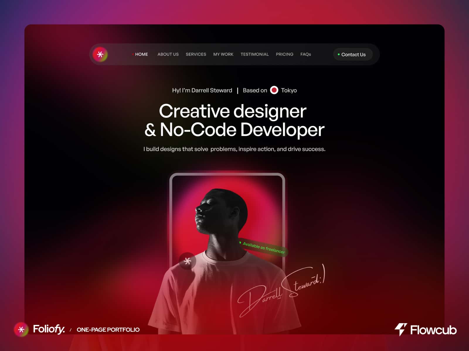 Foliofy - Sleek Creative Portfolio Framer Template