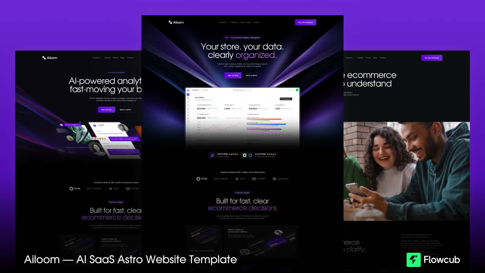 Ailoom — AI SaaS Astro Website Template